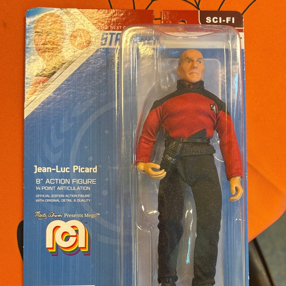 Mego Jean-Luc Picard Action Figure - Red and Black